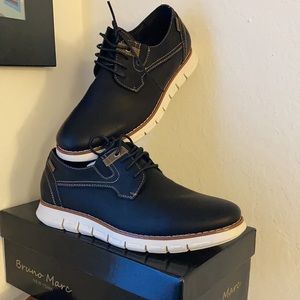 Black Leather Loafers With white soles